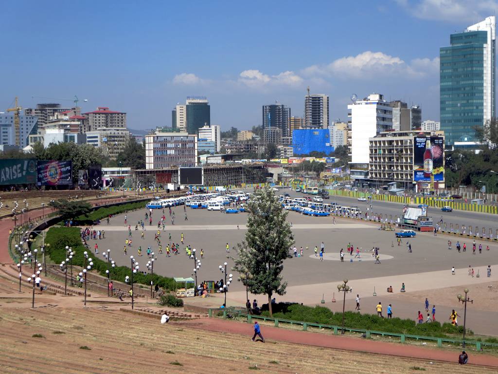 Addis Ababa City Center (Meskel Square) from ADD