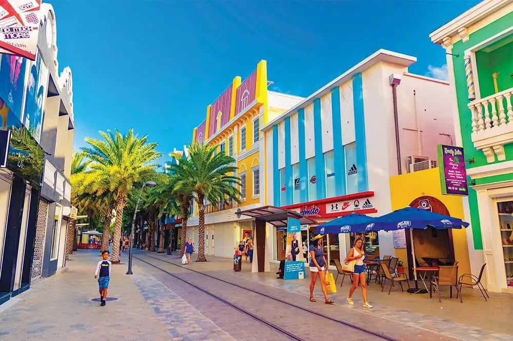 Oranjestad City Center from AUA