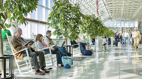 Airport Rocking Chairs at CLT