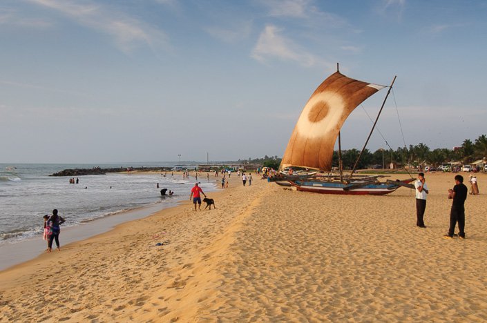 Negombo Beach Town from CMB