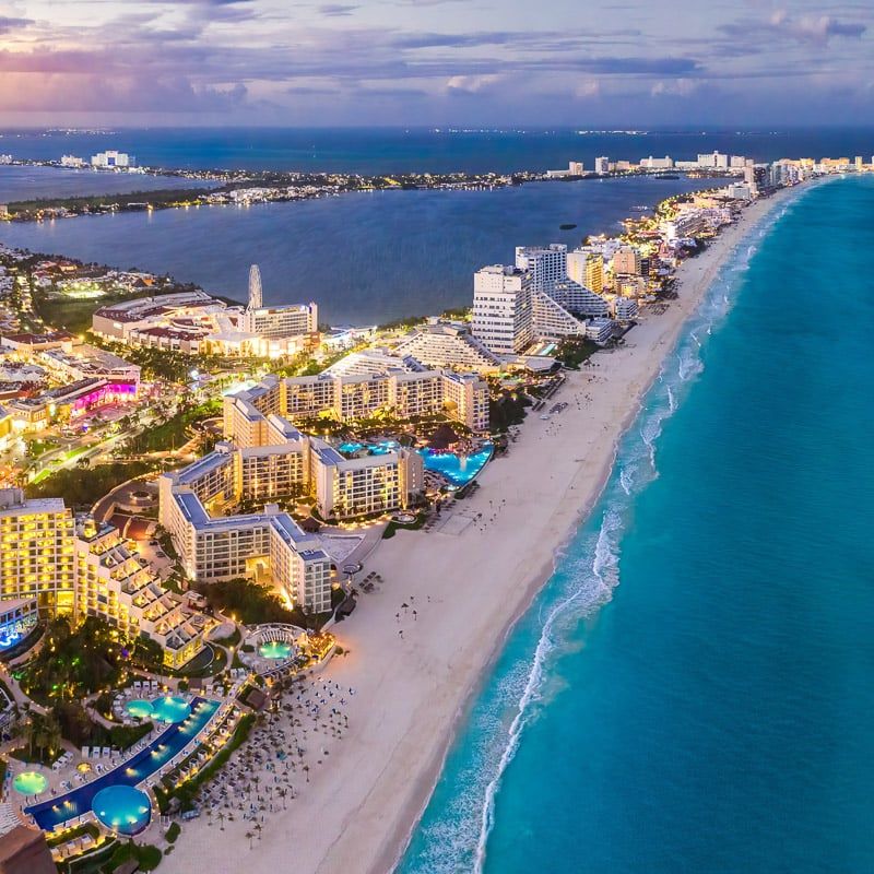 Visit Cancun Hotel Zone Beach at CUN