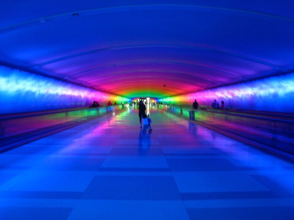 Detroit Light Tunnel Art Walk at DTW