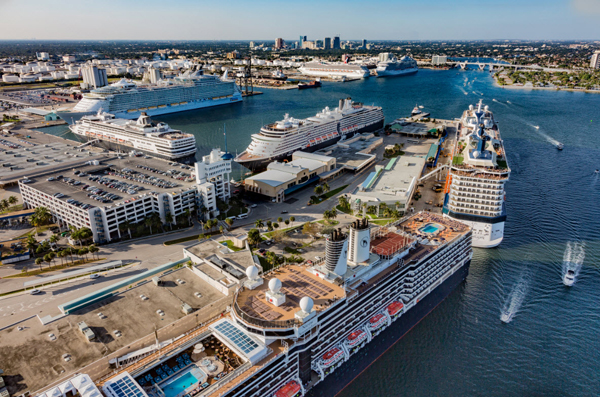 Port Everglades Cruise Terminal from FLL