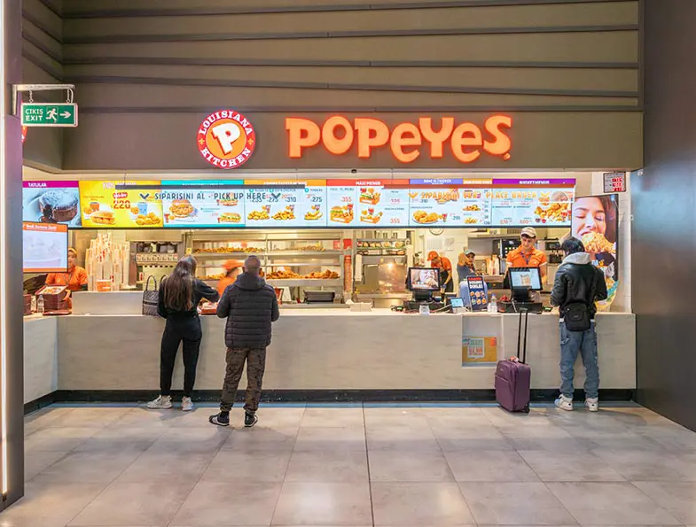 Popeyes restaurant at IST Airport