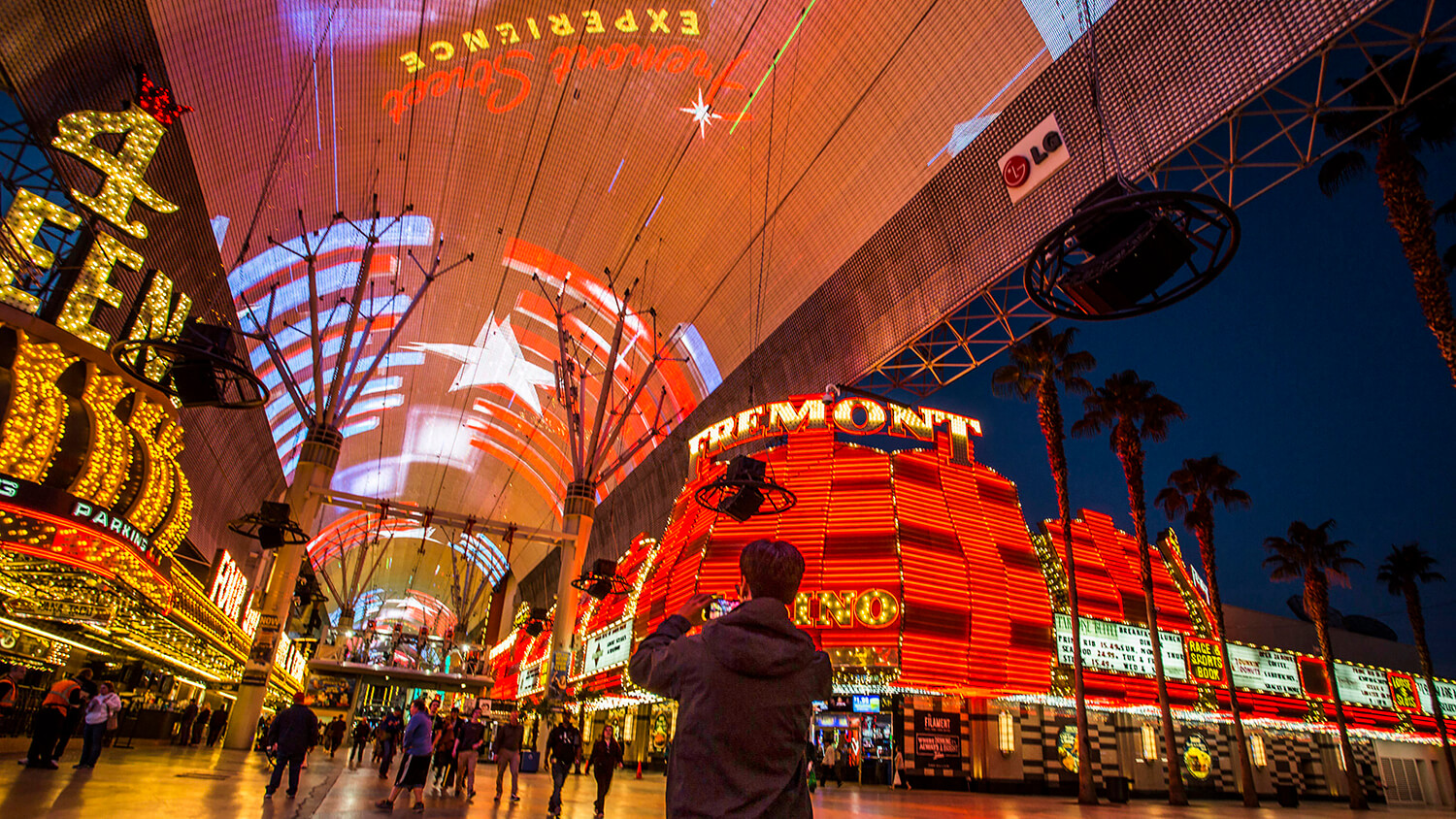 Downtown Las Vegas (Fremont Street) from LAS