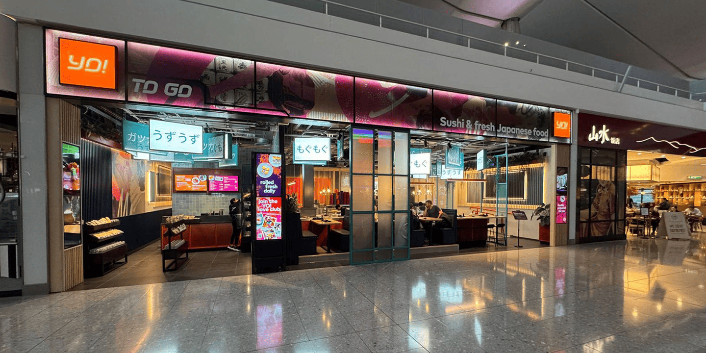 Yo! Sushi restaurant at LHR Airport