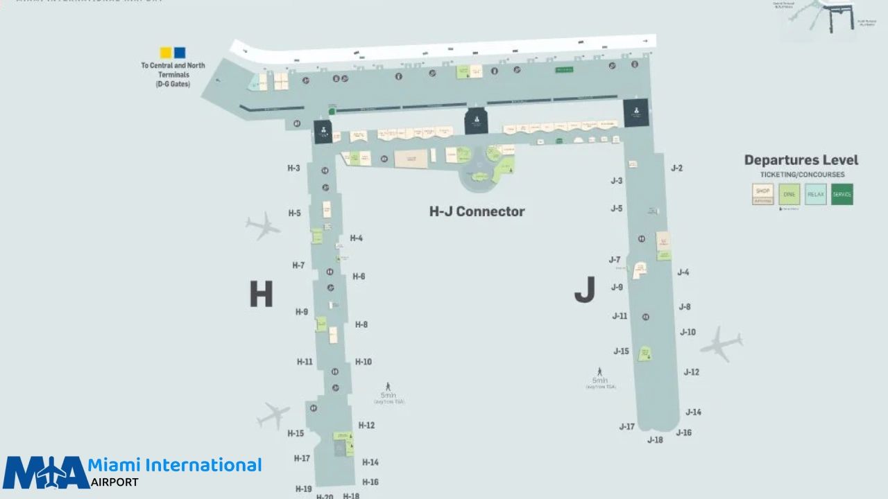 MIA South Terminal (Concourses H & J)