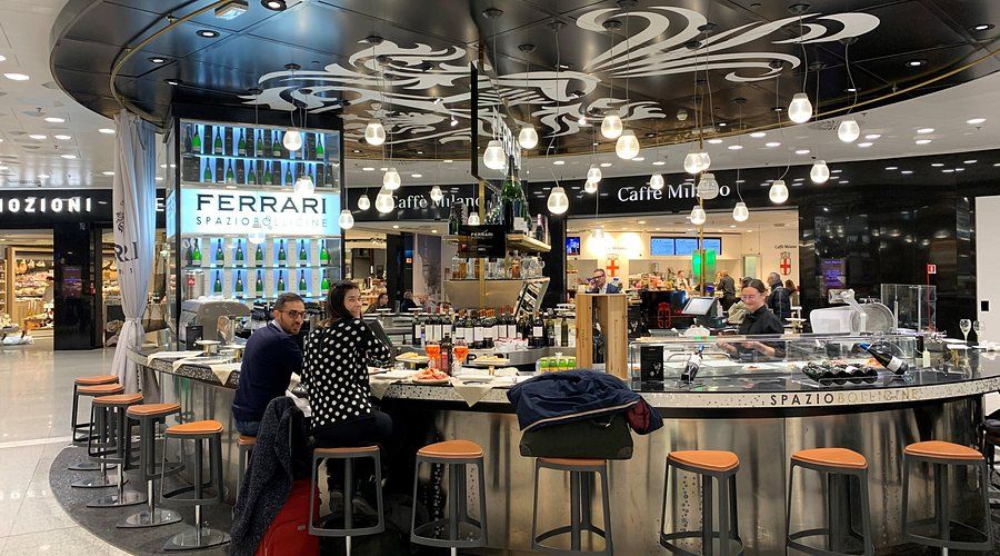 Ferrari Spazio Bollicine restaurant at MXP Airport