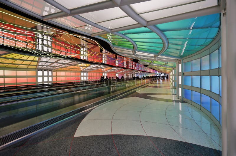 Neon Light Tunnel (Sky is the Limit) at ORD