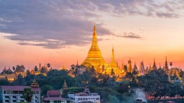 Shwedagon Pagoda at Sunset at RGN
