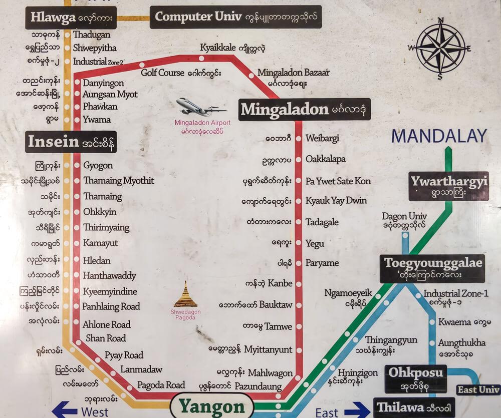 Yangon Circular Railway Journey at RGN