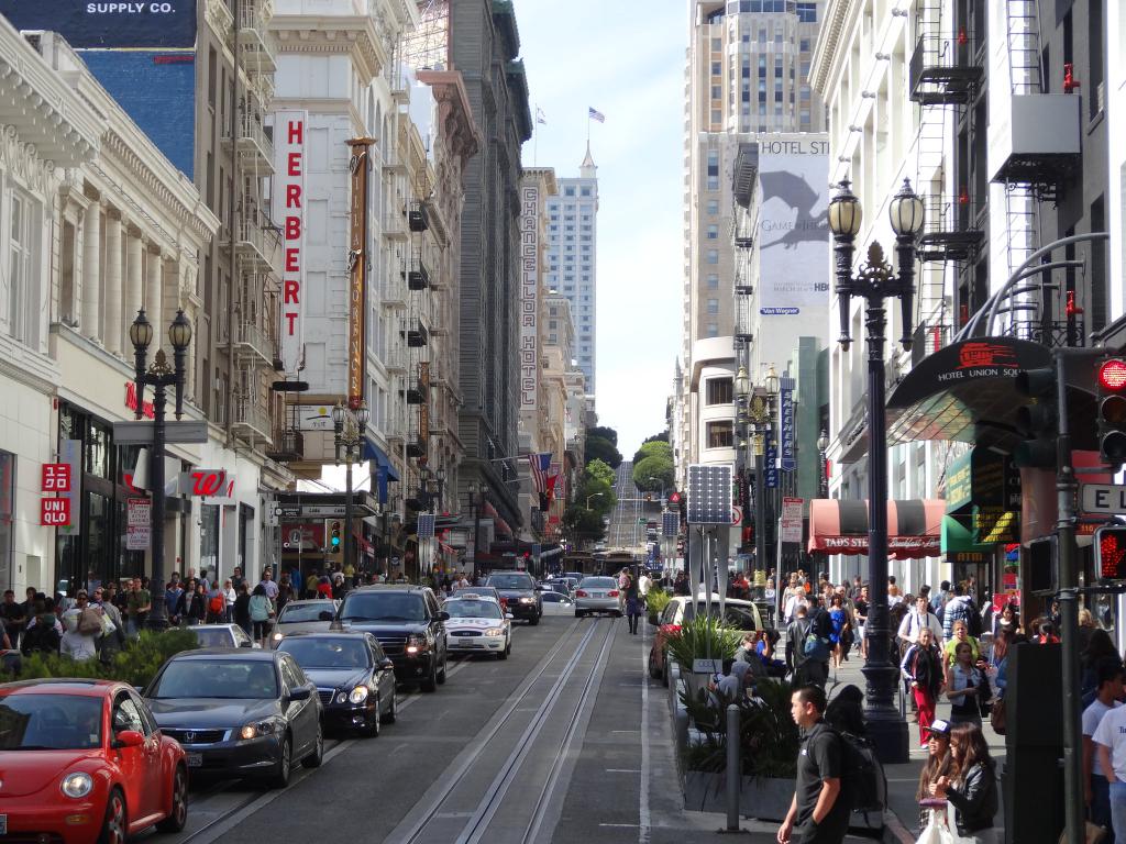 Downtown San Francisco (Powell Street) from SFO