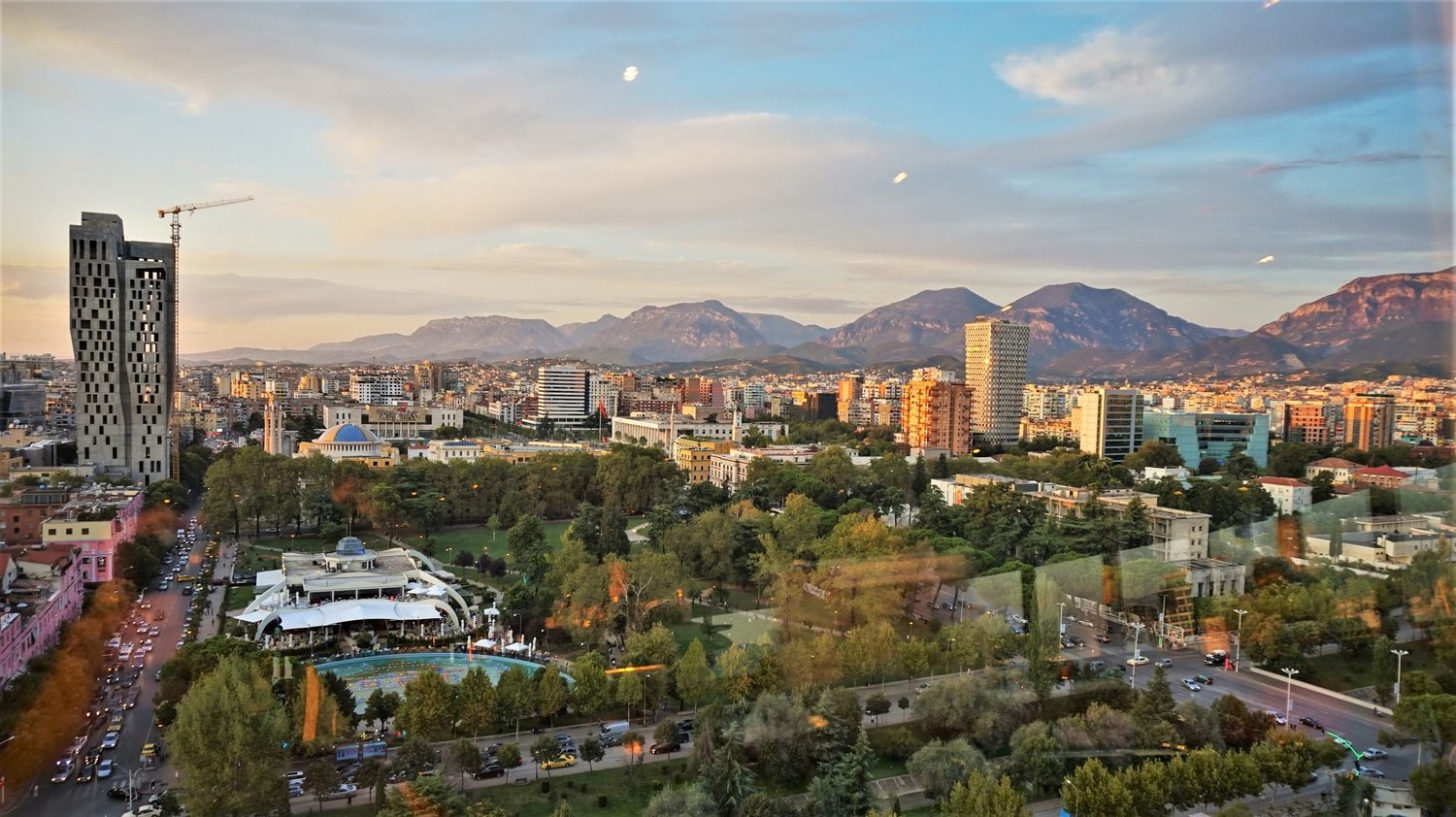 Tirana City Center from TIA